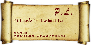 Pilipár Ludmilla névjegykártya